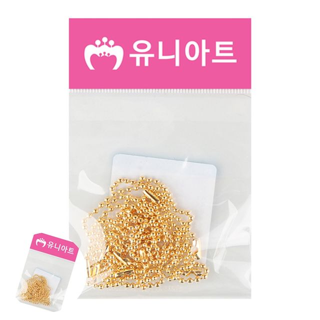 키링군번줄 키링부자재 쇠재료 군번줄 금색 15cm 9개입