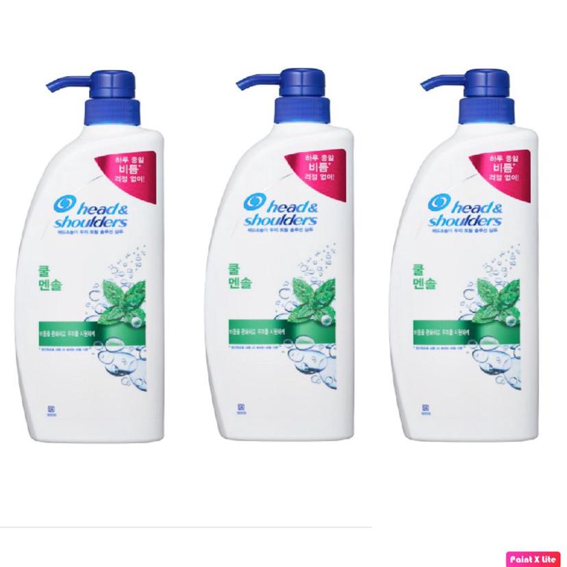 헤드앤숄더 쿨 멘솔 샴푸 850ml 3개 묶음 대용량 세트