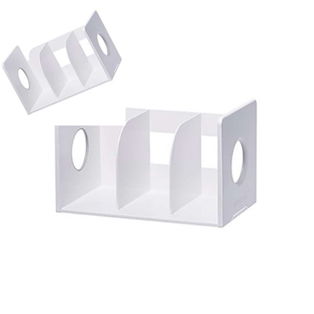 책꽂이 3단 쿨그레이 소형책꽂이 책상용책꽂이 칸막이책꽂이 다용도책꽂이