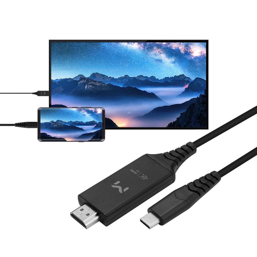 타입C HDMI 미러링 케이블 2M 핸드폰 TV 연결
