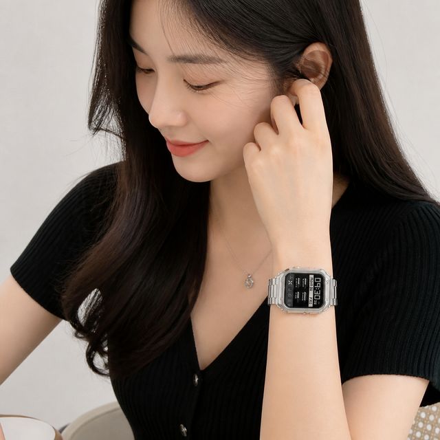 메탈 스트랩 밴드 4컬러 루프 체인 10 9 8 7 6 5 se2 울트라 스마트워치 손목시계줄