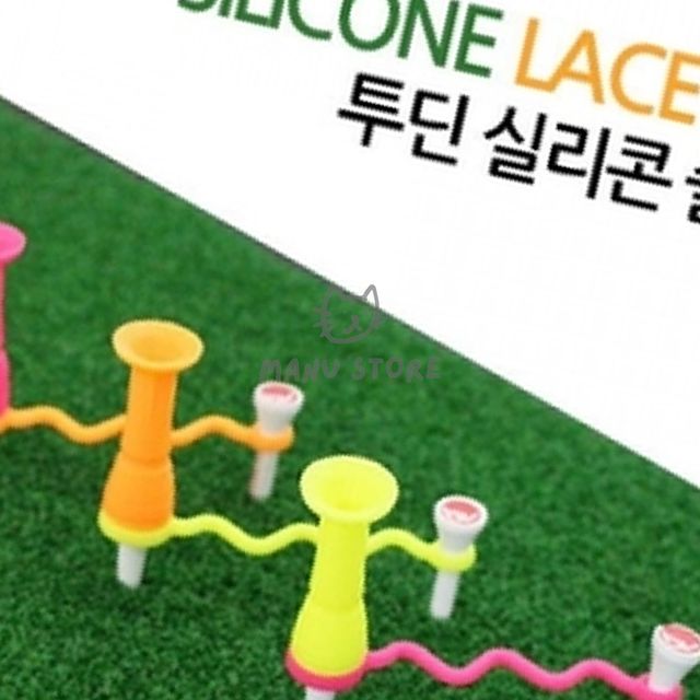 골프TEE 골프티꽃이 버디 실리콘 줄티
