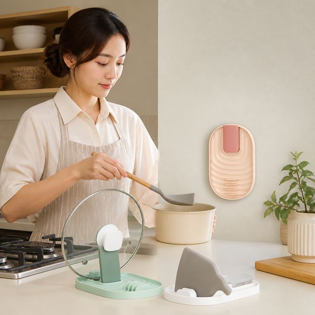 냄비뚜껑 거치대 조리도구 정리대, 싱크대 국자받침대