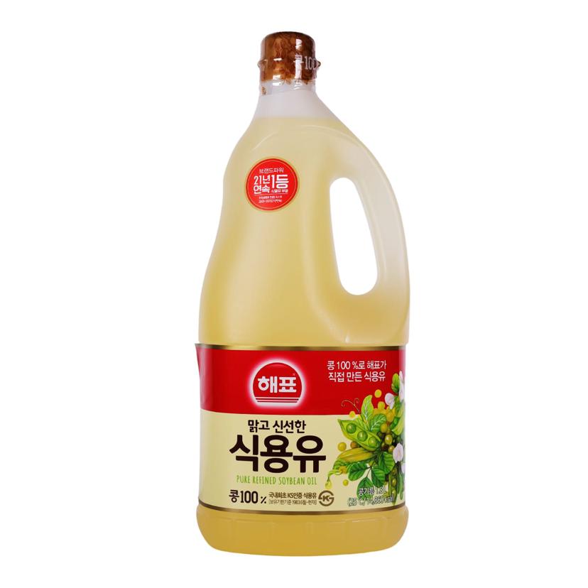 해표 식용유 1.8L 대용량 가정용 콩기름