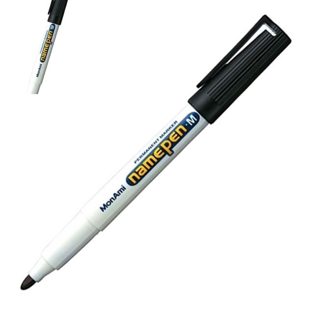 모나미 네임펜 M 굵은글씨용 1.0~2.5mm 흑 모나미네임펜 네임펜검정 네임펜M굵은글씨용 얇은네임펜