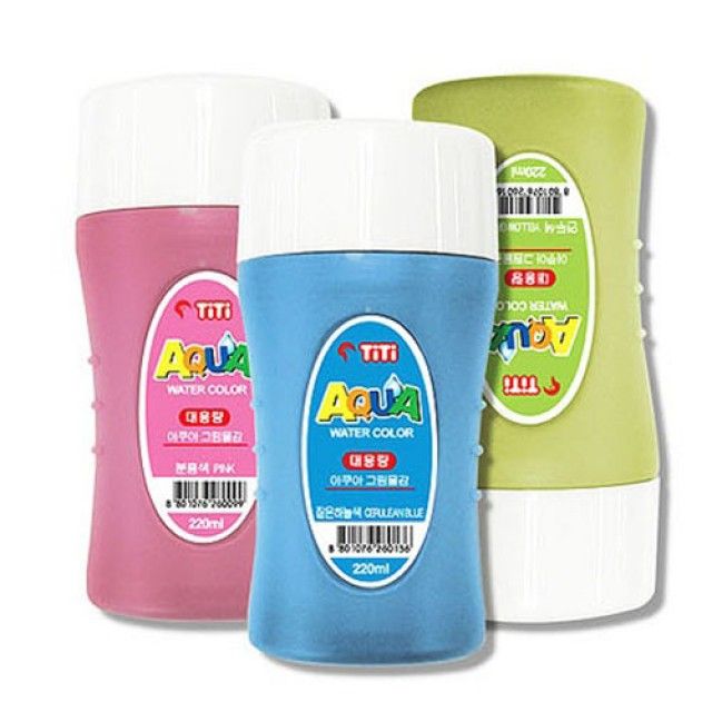 티티아쿠아 수채화물감 세트 14색 220ml - 초보자용 그림물감 세트