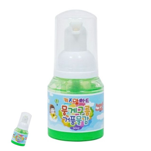 미술활동 미술수업 뭉게구름 거품물감 40ml 형광 초록