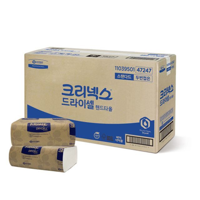 크리넥스 핸드타올 리필 4000매 - 화장실용 손티슈