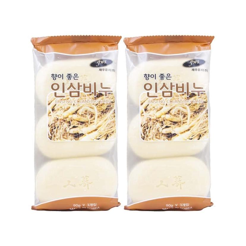 향이 좋은 인삼비누 90g 6개입 - 은은한 인삼 향의 목욕비누