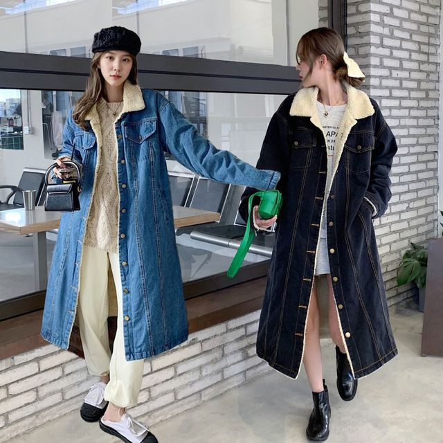 온나핏 양털점퍼 데님점퍼 캐주얼점퍼 데일리점퍼 롱