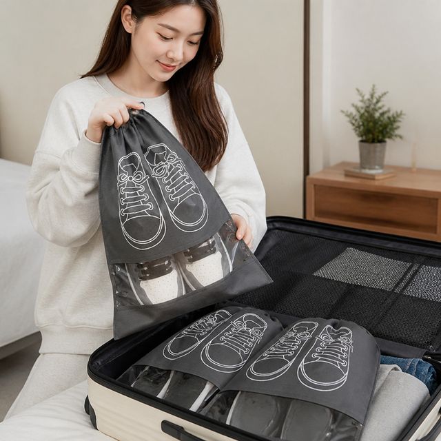 신발보관 파우치 여행용 일회용 5P 신발주머니