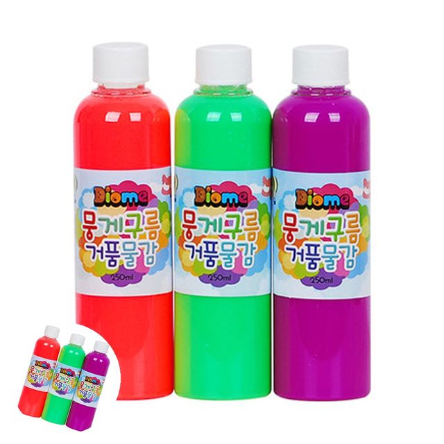 거품물감 250ml 3색, 아동 미술놀이 미술수업용