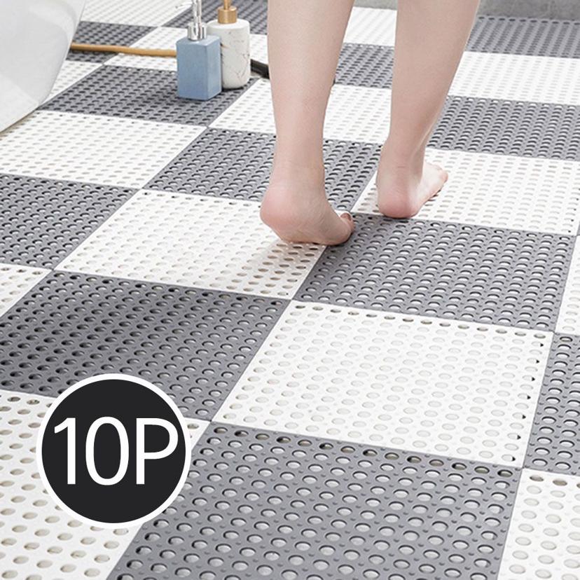 TPE 논슬립 물빠짐 매트 10P 욕실 주방 다용도