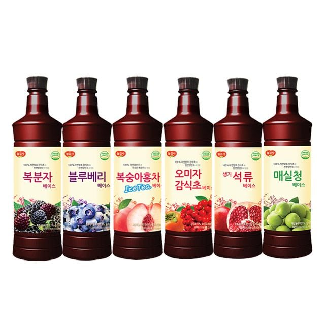 광야 오미자감식초 매실 복분자 복숭아홍차 970ml - 전통 발효 과즙음료