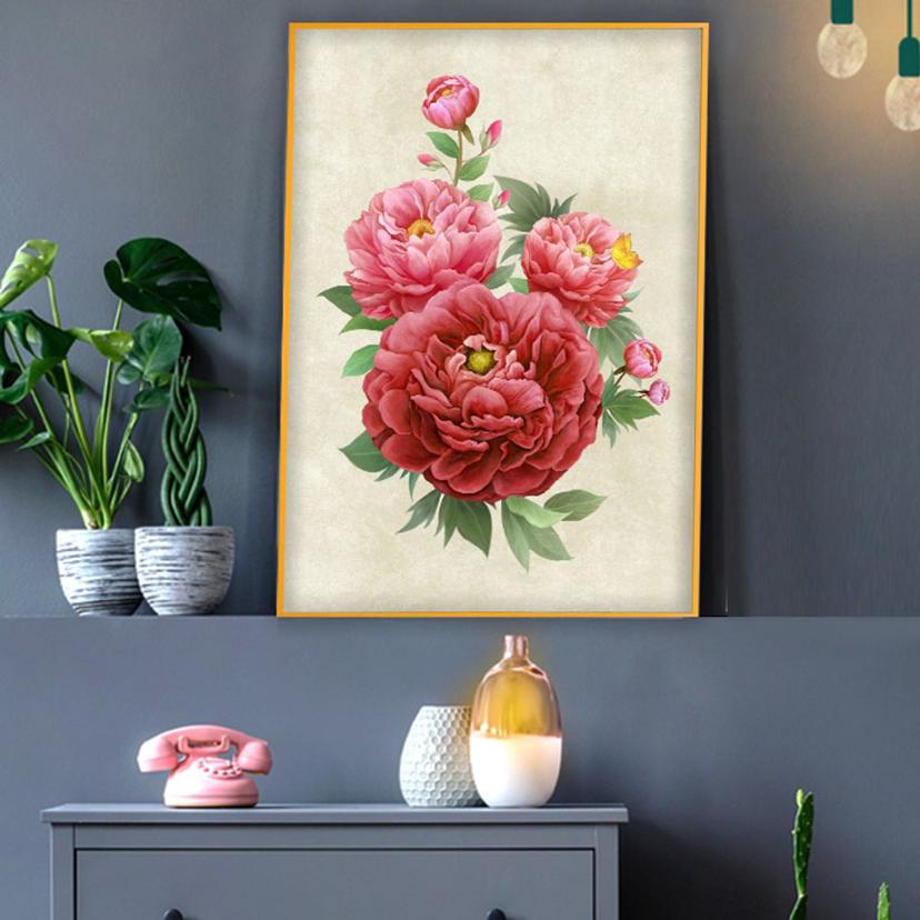 목단 그림 액자 풍수 인테리어 돈 들어오는 꽃그림