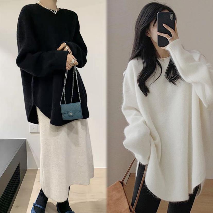 피키드 하프 니트 스웨터 남성 데일리 상의
