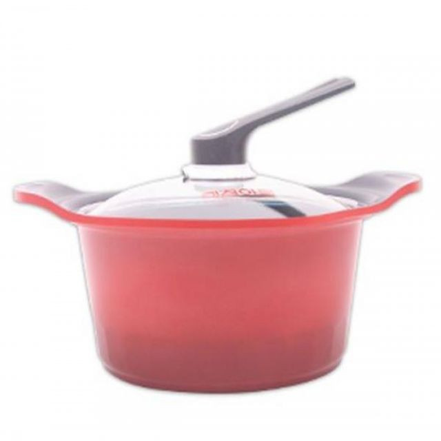 빨간색 통주물 양수 세라믹 냄비 찌개 레스토랑 주방 요리 24cm 라면냄비