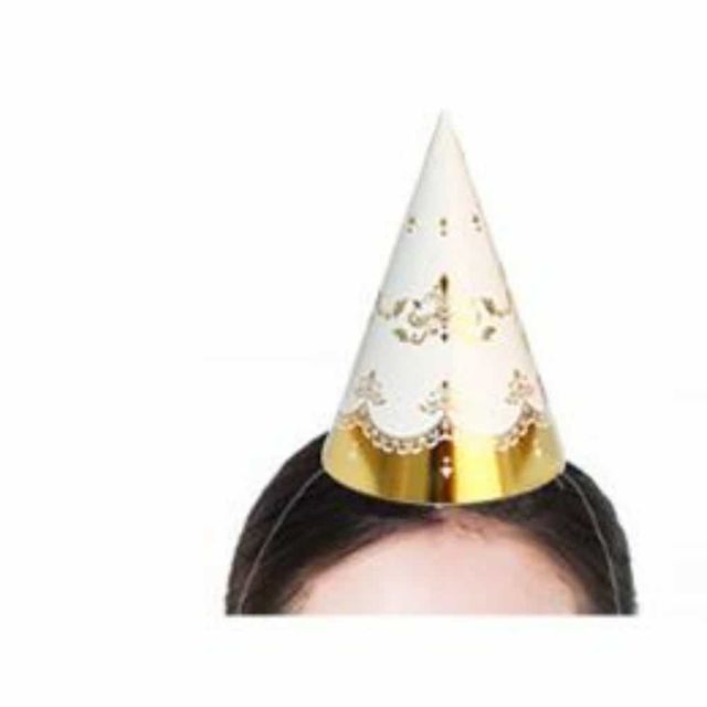 메탈릭고깔모자메탈골드 생일소품 파티장식세트