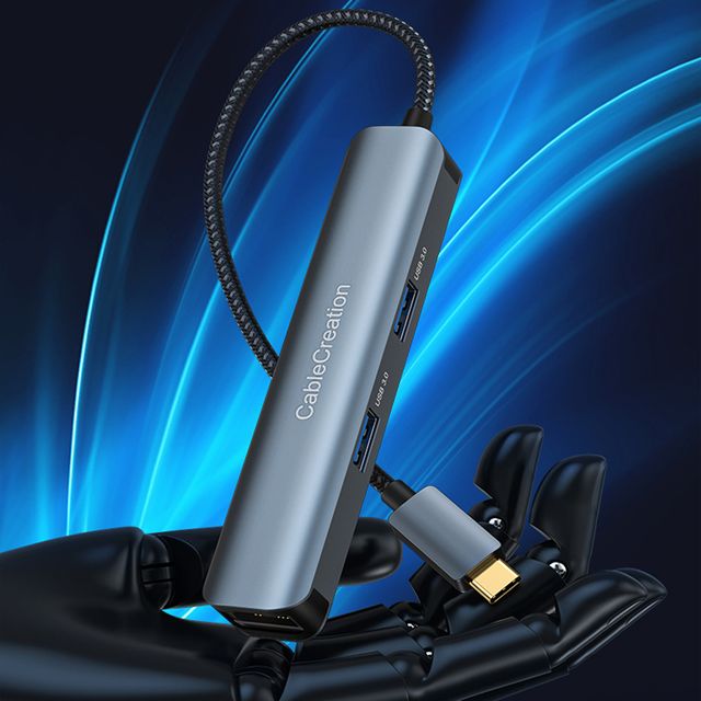 5 in 1 C타입 USB3.0 멀티 확장 허브 SY-290 그레이 - 고속 데이터 전송