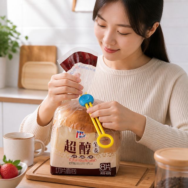 봉지 밀봉 집게 주방 간식 보관 케이블 정리 타이 홀더 시리얼 봉투 클립