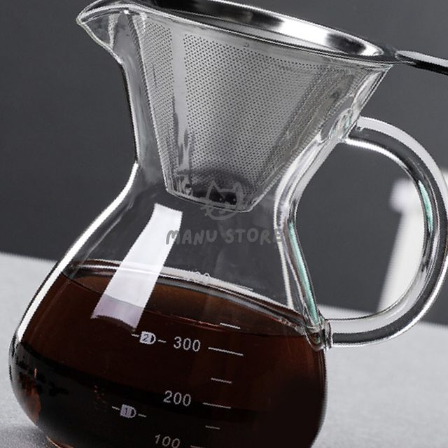 드립퍼 원두 필터 드립서버 세트 400ml 핸들