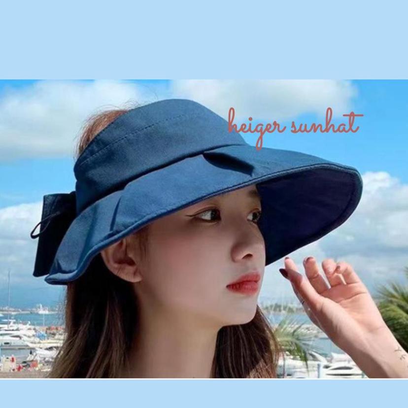 헤이거 여성용선캡 오픈형 썬캡 탈착 끈조절 편의성