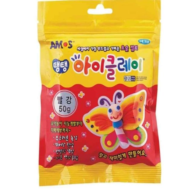 아이클레이 50g 빨강 클레이점토 미술만들기재료 찰흙만들기 점토만들기