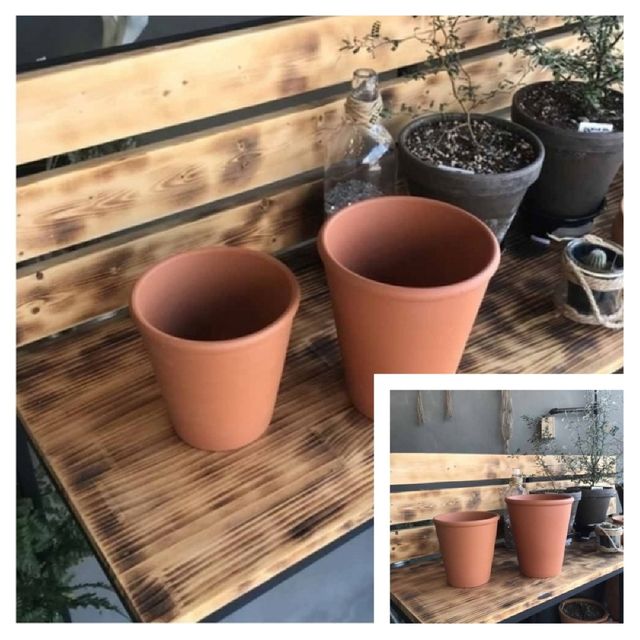 독일산 브라운 로즈분 4호 18x19cm 꼬깔 토분 화분 수입토분 독일토분 테라코타 수입화분