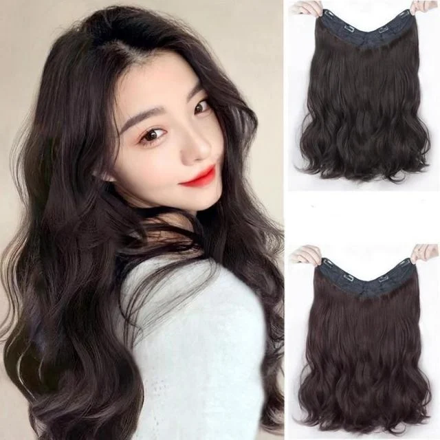 반가발 웨이브 긴머리 붙임 부분 여신 파마머리