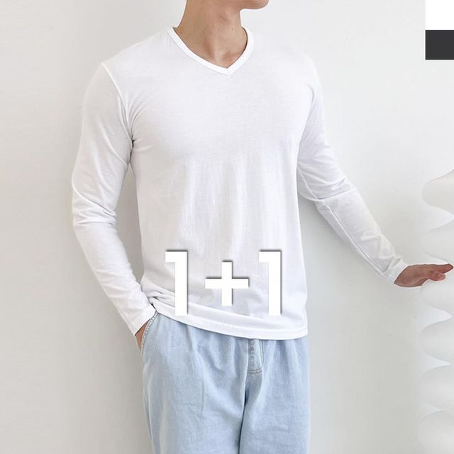 무지 20대 남자라운드티 루즈핏 무지티 맨투맨 봄