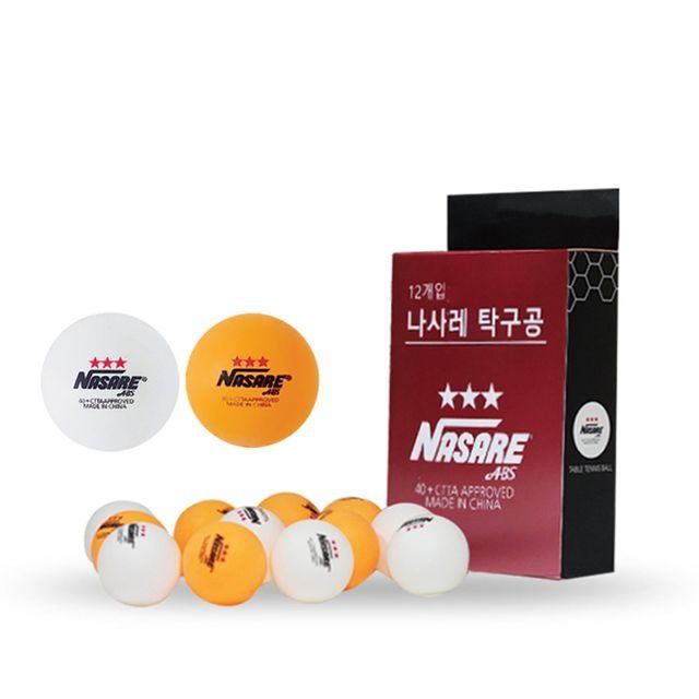 나사레 3성 탁구공 12개입 경기용 연습용 탁구공