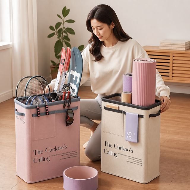 접이식 정리함 대형 수납바구니 홈트 장난감 보관함 슬림 소품정리함