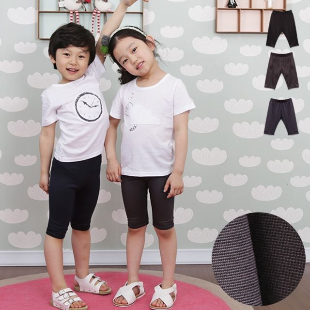 아동 심플 5부레깅스 - 기본 디자인 편안한 아동 레깅스