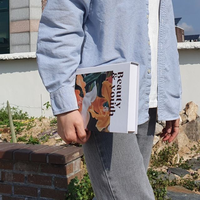 인테리어 촬영 소품 가짜 모형책 플라워 - 꽃무늬 책 디자인
