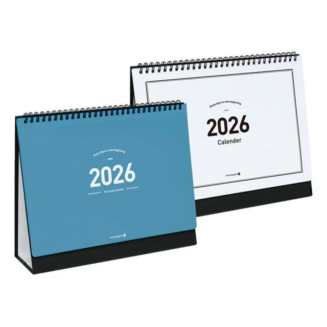 달력 탁상달력 카렌다 블루 스케줄 탁상캘린더 데스크 화이트 2026년 디자인