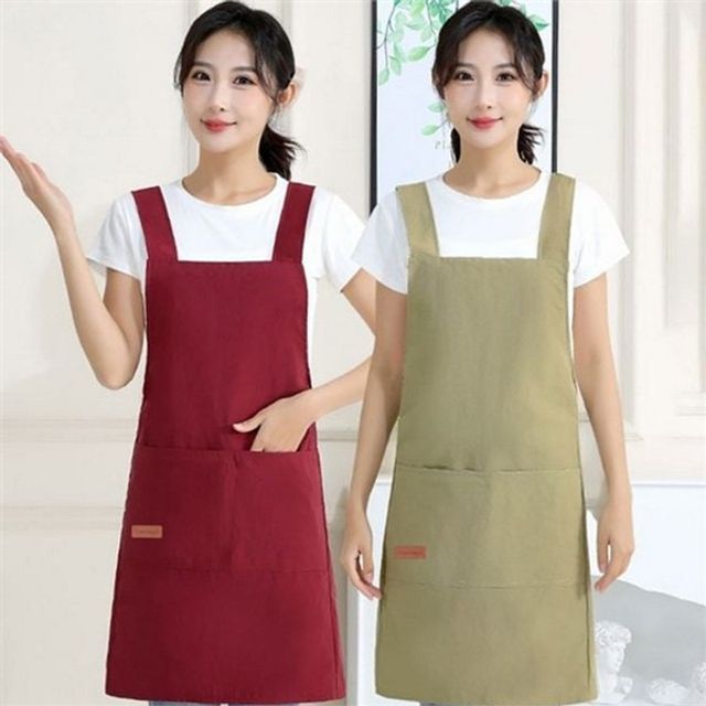 여성 방수 앞치마 여성 주방 앞치마 데일리 카페 미술용 요리용
