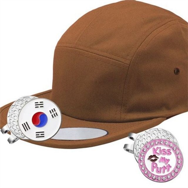 태극기 골프 볼 마커 햇클립 골프 자석 볼 마커 라운딩