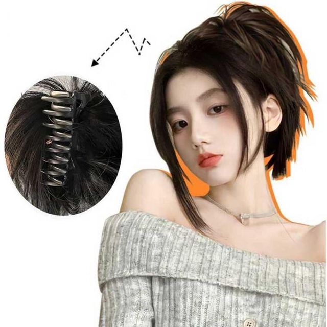 가발 깃털 가시머리 까치머리 붙임머리 부분가발 집게 테일 슬릭번