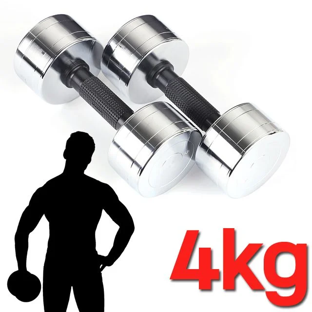 한국산 크롬도금 아령 4kg 그립감 뛰어난 헬스용 아령