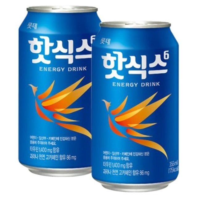 롯데 핫식스 355ml 24캔 박스 에너지 드링크 음료