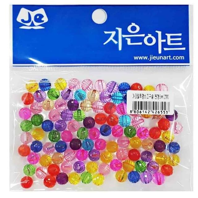 아크릴비즈 원형 8mm 투명비즈 비즈부자재 원형비즈 악세사리부자재