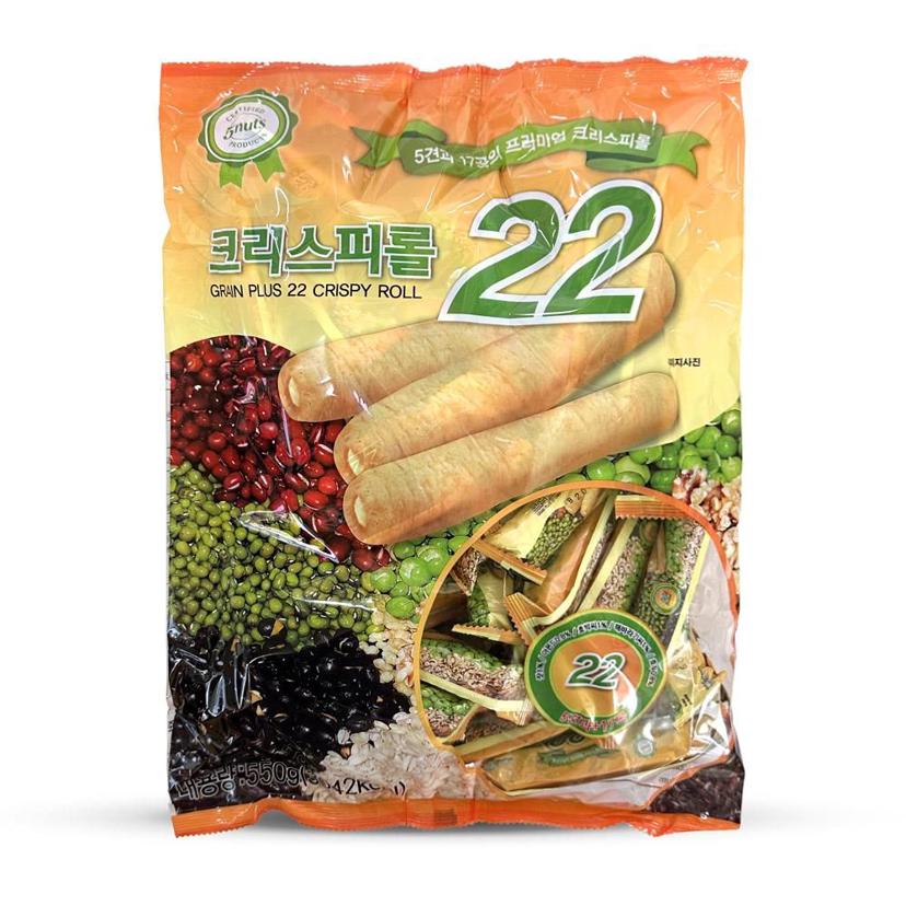 22곡 곡물과자 크리스피롤 550g - 고소하고 든든한 영양 간식