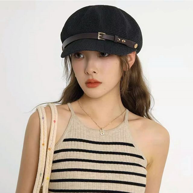 여자 메쉬모자 벨트 뉴스보이캡 여름모자 마도로스캡 스타일링 팁