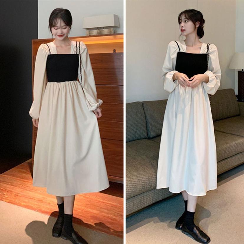 여성 무드 롱 원피스 - 세련된 분위기 데일리 원피스