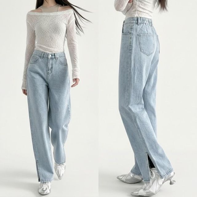 청바지 스트레이트핏 코디 여성의류 데일리 30대 팬츠