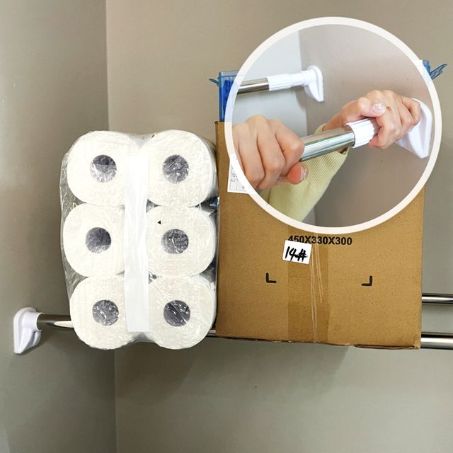 철제 행거봉 140cm 커튼봉 옷걸이 행거 80cm 폭 조절형