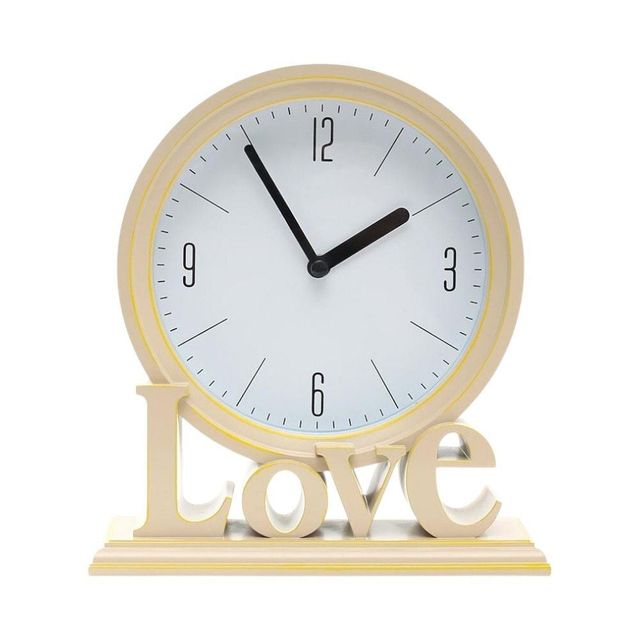 홈테리어 LOVE 탁상시계 (베이지)