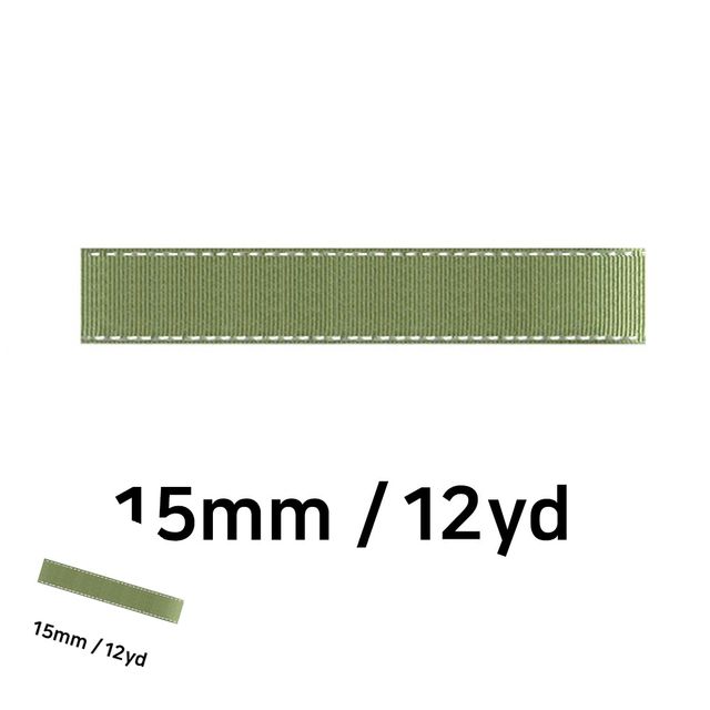 포장리본끈 공예부자재 진카키 리본 골직 스티치 롤 15mm