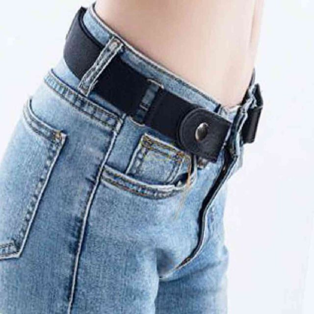 버클없는 벨트 블랙 청바지밴딩