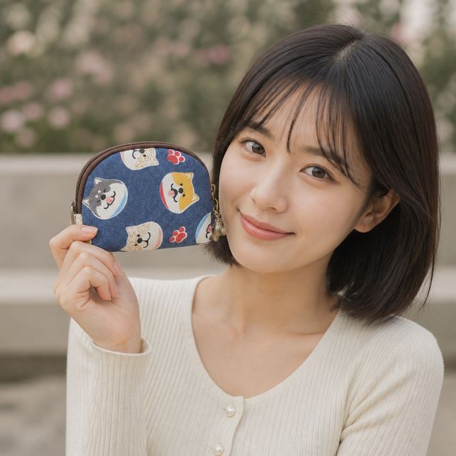 엔화 파우치 동전지갑 캐릭터 소품 지갑 강아지 고양이 동전주머니